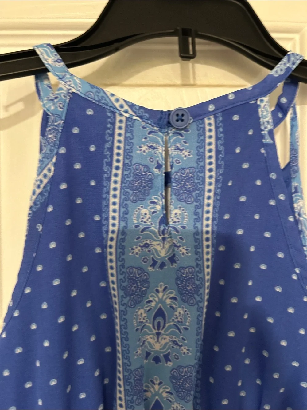 Mommy and me set of two- The Children's Place Blue Printed Halter Dresses